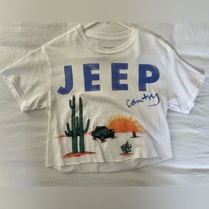 JEEP Raw hem (hand cut) tee shirt